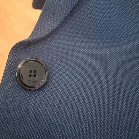 NWT Hugo Boss blue jade Janera cotton blazer US 16 lined, pockets, CLASSY $545 - Picture 6 of 16